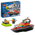 LEGO City 60373 Feuerwehrboot Bausatz, Mehrfarbig