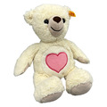 Steiff 113574 Wünschebär Herz Teddy Plüsch 29cm Creme Herzchen Bauch Wunschbär