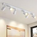 ZMH LED Spotleuchte schwenkbar Retro GU10 Deckenlampe Wandleuchte 6 Spots Flur