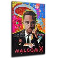 Wandbild Malcolm X Pop Art Style