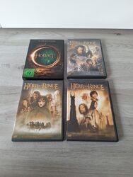 Der Hobbit u. Der Herr der Ringe  – Trilogie DVD Paket (9 DVD's) Top Zustand 