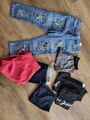 7 Teiliges Sommerhosen Set Mädchen Kinder Gr. 164/170 36 Jeans Caprihose...