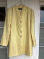 White Label Damen Long Blazer, Gehrock, 100 %Leinen , Pastell Gelb Gr. 44, Neu,