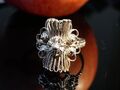 Toller Silber Ring Schleife Tolles Design Kordeloptik Vintage Retro Elegant 