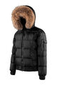 BomBoogie Daunenjacke mit echtem Pelz in schwarz Modell: 24/25 Jacke Bomberjacke