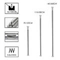 Edelstahl Teleskopstange Ohne Bohren Klemmstange Duschvorhangstange 70-260cm