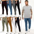 Kruze Herren Chino Hose Slim Fit Chino Baumwolle Stretch Freizeit Arbeitshose UK