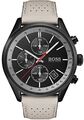 HUGO BOSS HERREN GRAND PRIX UHR HB1513562 SCHWARZES ZIFFERBLATT - GARANTIE...