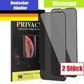 2x Panzerfolie Antispy Blickschutz Displayschutz iPhone 13 14 15 16 Plus Pro Max