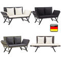 3-Sitzer Gartenbank Poly Rattan Sitzbank Gartensofa Lounge Sonnenliege Möbel 