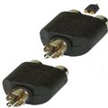 2 Stück Cinch Y Kabel Adapter Splitter Verteiler CAR HiFi Subwoofer Chinch 🔺