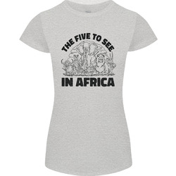 Damen-T-Shirt The Five Wild Animas to See in Africa Petite-Schnitt