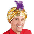 Goldener Sultan Hut / Karneval Orient Scheich Turban 1001 Nacht Kostüm Party