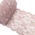 1m elastische Spitzenborte 100x21cm Spitzenband Spitze Polyester Staubige Rose