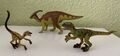 Schleich Dinosaurier 3 Stück Parasaurolophus/Velociraptor