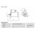 BOSCH Anlasser Starter 1.7kW für VW Transporter IV Bus Golf II Jetta