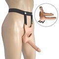 Dünner Umschnall Analplug Strap-On Slip mit Penis-Loch* Cock Ring + Hodenhülle