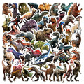 Dinosaurier Dino 50 Sticker Jurassic World Aufkleber Kindergeburtstag Mitgebsel