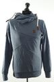 Naketano Herren Hoodie Sweatshirt Welleprinz S grau blau Kapuze + Baumwolle