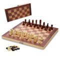 Schachspiel mit Schachfiguren Schach aus Holz Schachbrett aus Holz Reiseschach