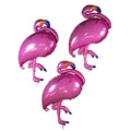 3 Stück Folienballon Flamingo "PINK FLAMINGO" (97cm) Luft- / Heliumballon Tiere