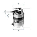 Kraftstofffilter Filtereinsatz 24.095.04 UFI für NISSAN RENAULT