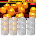12X Led Teelichter FLAMELESS inkl. Batterien elektrische LED Teelicht Kerzen DE