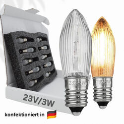 10 Stück E10 Glühbirne 8V 12V 14V 15V 16V 23V 34V 48V 55V je 3W dimmbar warmweiß