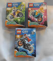 Lego 60309 + 60310 + 60311 City Stunt Selfie Stunt Bike alle Neu und OVP s.Fotos