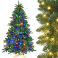 Yorbay Weihnachtsbaum Künstlicher mit Farbige LED-Leuchten 150/180/210cm