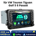 DAB+ Für VW Tiguan 2007-2015 T5 Android 13 Autoradio GPS Navi WIFI USB FM 4+64GB