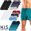 weite Boxershorts mit Eingriff Herren HIS Unterhosen Baumwolle H.I.S | 10 Stück