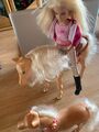 Mattel N1692 Barbie mit laufender Tawny und Baby Pferd Fohlen Puppe Reiterin TOP