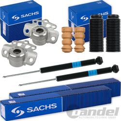 2x SACHS GASDRUCK STOßDÄMPFER + DOMLAGER HINTERACHSE passend für OPEL CORSA D