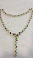 Collier , Kette Silber 925/- mit u.a. Citrin, Amethyst , Peridot , ca. 100 Stein