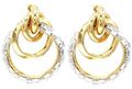 Ohrringe Gold  Ohrstecker  Zirkonia Geschenk Damen Ohrhänger Gold Festlich Neu