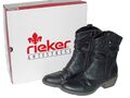 Rieker Damen Stiefeletten, schwarz, Lederimitat, Gr. 40, Schuhe, warm, wie neu