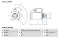 BOSCH Anlasser Starter 0 986 013 490 +68.81€ Pfand für MERCEDES 89 T2 LN1 LK LN2