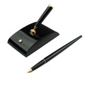 Montblanc Meisterstück Nr.121 Füller + Pen Stand Schwarz Gold 14 Karat OBB-Feder