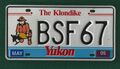 BSF-67 YUKON, Klondike, Miner, datiert 2005 kanadisch amerikanisches Nummernschild 12 Zoll x 6 Zoll