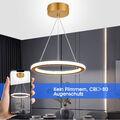 LED Design Hänge Strahler Decken Lampe Wohn Zimmer Ring Pendel Leuchte Gold DE