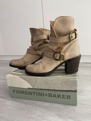 FIORENTINI+BAKER / Ankle Boots / Biker Stiefel Beige / Gr. 38/38,5