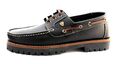 Bootsschuhe Herren schwarz Deckschuhe Segelschuhe Leder Schnürer 3 Eye Boat Shoe