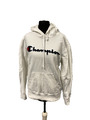 Champion Hoodie Gr. M Weiß Logo Sweatshirt Damen Baumwolle B514