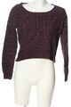 H&M Rundhalspullover Damen Gr. DE 36 lila-schwarz Casual-Look