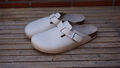 Birkenstock ESD-Clog Boston, Größe 44, weiß kaum getragen