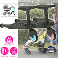 Buggy board für Kinderwagen Rollbrett Kiddy Trittbrett mit Sitz Mitfahrbrett DHL