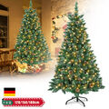 120cm-180cm Künstlicher Weihnachtsbaum Tannenbaum mit LED-Beleuchtung Christbaum