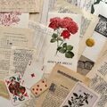 50+ Vintage Ephemera Buchseiten Set Kunst für Scrapbooking Junk Journal Basteln