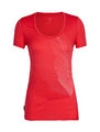 ICEBREAKER - Tech Lite Short Sleeve Scoop Plume Damen - 150 g/m² Merinowolle